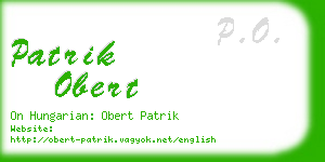 patrik obert business card